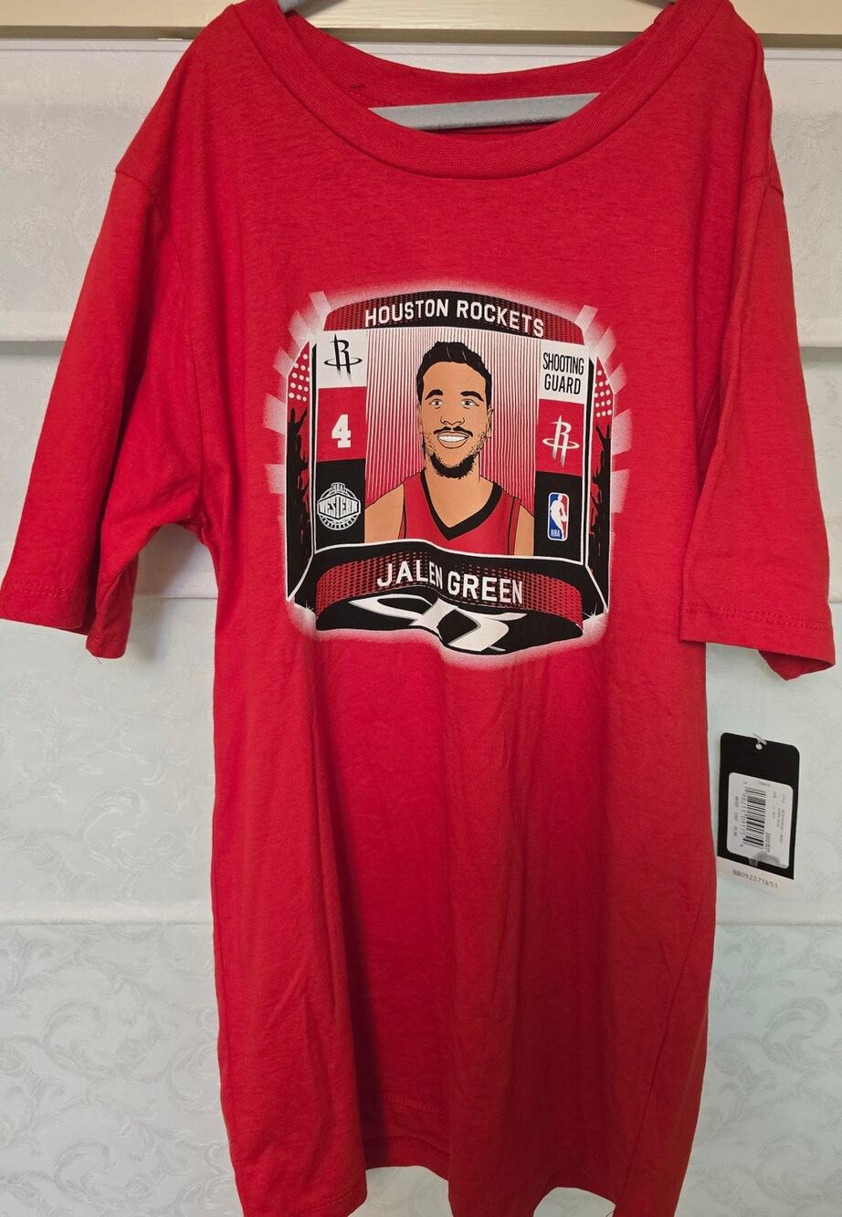 Outerstuff Jalen Green Houston Rockets Youth L 14/16 NBA Jumbotron Tee NWT